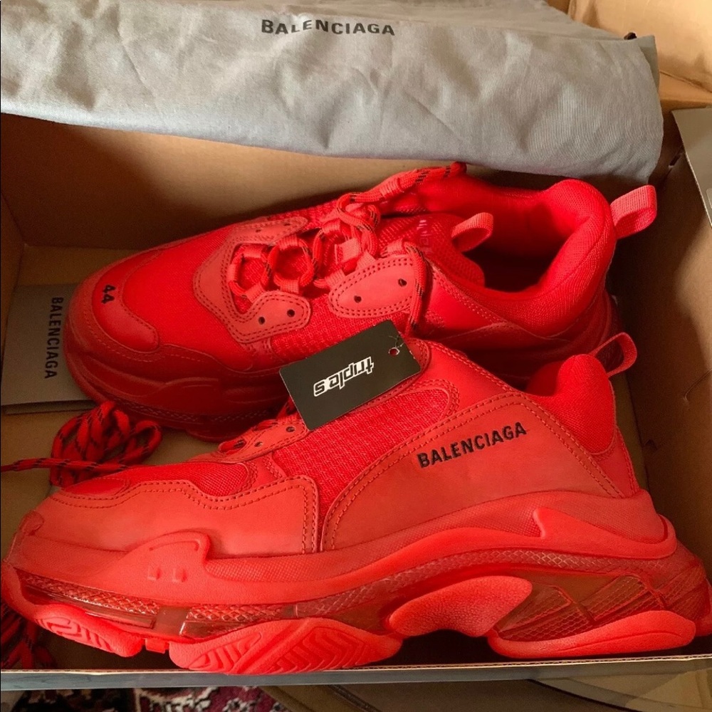 (SOLD) NWT Balenciaga triple S red clear 2019